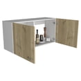 thumbnail image 5 of Wall cabinet 19"H, two Doors, two internal Shelves, White / Light Oak, 5 of 5