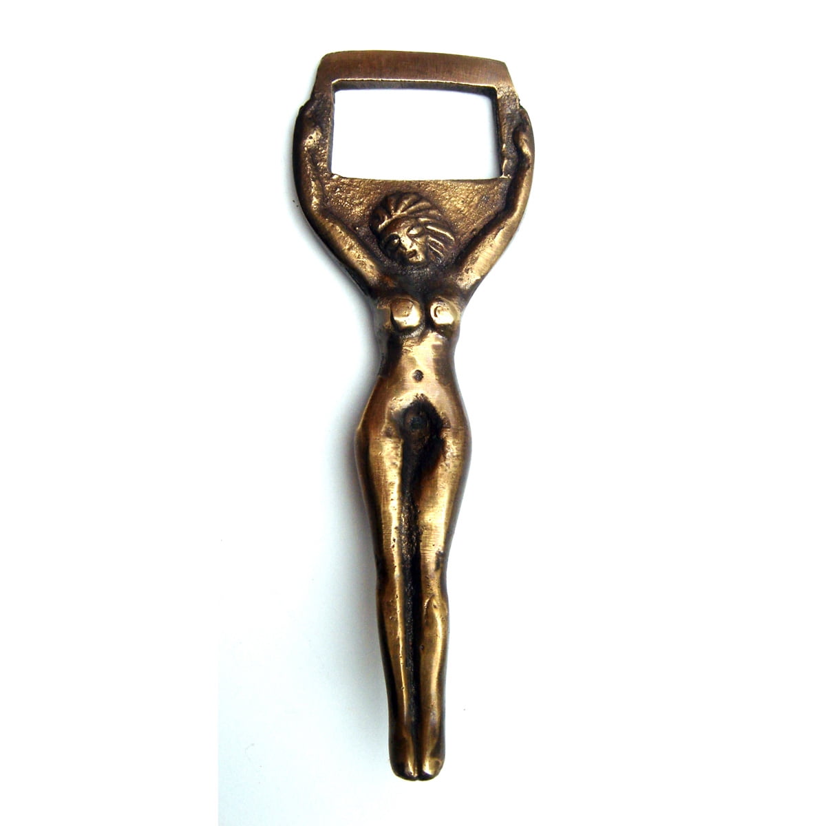 Rare BRASS Antique BOTTLE OPENER Vintage Bar CHURCH KEY