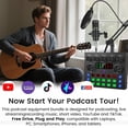thumbnail image 6 of Podcast Equipment Bundle, Recording Studio Package with Podcast Microphone and Voice Changer, Live Sound Card - Audio Interface for Laptop Computer Vlog Living Broadcast Live Streaming YouTube TikTok, 6 of 8
