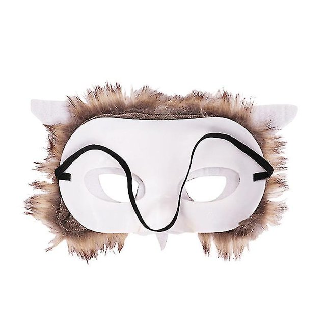 Adultos Ni?os Realista Piel Falsa Sabio Tawny Owl Pussycat Mascarilla Carnaval ZefeiWu 8390614324343