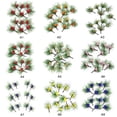 thumbnail image 3 of YINKUU 12pcs DIY Christmas Rattan Wreath Decoration Material Simulation Pine Needle Handmade Mini Needle Red berry Accessories, 3 of 13