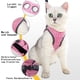 thumbnail image 5 of Arnés y correa para gatos, ultraligero, a prueba de escapes, ajustable, de malla suave, acolchado, chaleco para correr, chaqueta para gatitos, mascotas, cachorros, M, rosa, 5 of 6