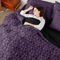 thumbnail image 4 of Feelyou Purple Mandala Damask Twin Bedding Sets 7pcs, Boho Dreamcatcher Comforter Set, 4 of 8