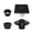 Black, variant on Kingston Brass BSFK4464C Watercourse 4-Inch Brass Square Grid Shower Drain with Hair Strainer and Base Flange in Polished Chrome