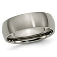 thumbnail image 1 of Mens Chisel 7mm Comfort Fit Brushed Titanium Wedding Band Ring, 1 of 6