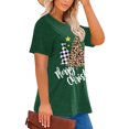 thumbnail image 3 of XCHQRTI Christmas Tree Shirt for Women Plus Size Tshirt Short Sleeve Graphic Top, 3 of 11