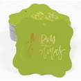 thumbnail image 2 of Inkdotpot Pack Of 50 Real Gold Foil Bracket Shape Paper Tags Merry Christmas Favor Hang Tags, 2 of 6