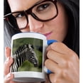 thumbnail image 2 of 3drose, Zebra, 15oz Two-tone Blue Mug, 2 of 6