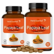 Herb Essential Carica Papaya Leaf Extract 500Mg Tablet - 60 Count 2 Pack