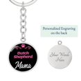 thumbnail image 3 of Dog Mom Keyring Dutch Shepherd Mama Circle Keychain Stainless Steel or 18k Gold, 3 of 7