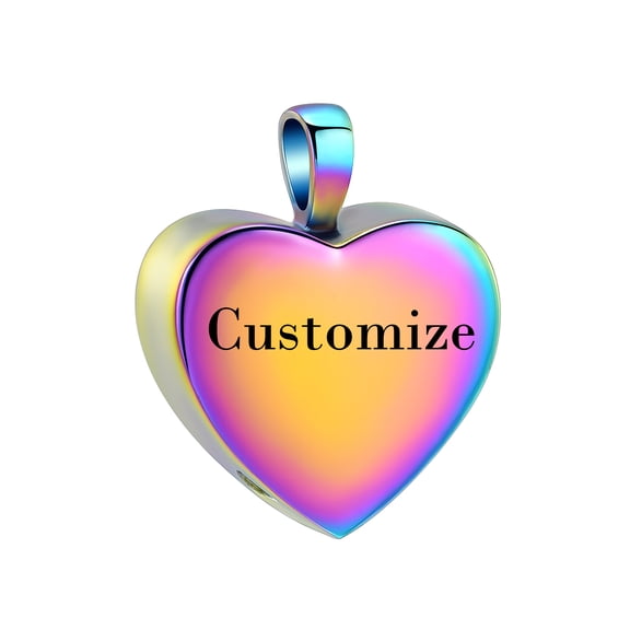 Personlized 3D Footprint Cremation Urn Pendant Urn Necklace for Ashes Heart Shape Stainless Steel Mini Urns Jewelry