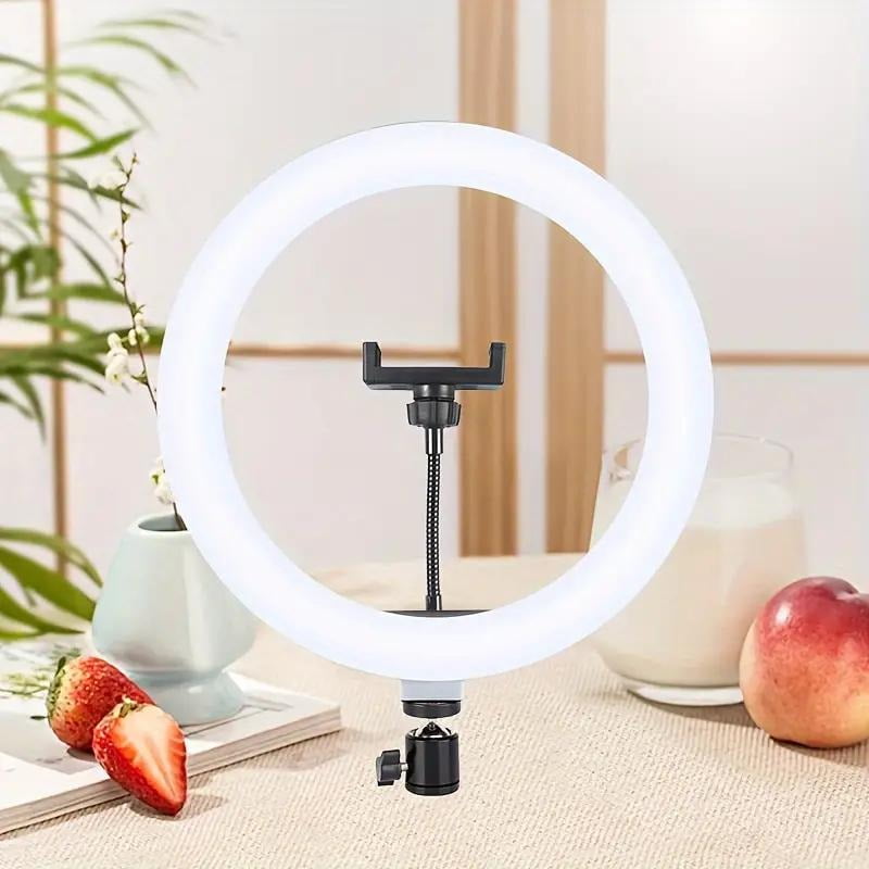 12" RGB Ring Light Kit w/ 63" Extendable Tripod & 2 Phone Holders - Perfect for TikTok, YouTube & Live Streaming, 360° Adjustable Lighting for Makeup, Vlogging & Selfies, Dimmable LED with 15 Color M