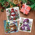 thumbnail image 3 of Pekkaxy DIY Diamond Art Christmas Cards Kit 6 Pack Holiday Greeting Cards Craft Set For Kids Adults Family And Classroom Activity, 3 of 9