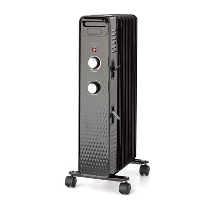 1500W Mechanical Oil Filled Electric Radiator Heater, WSH07O2ABB, Black