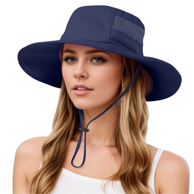 Breathable Bucket Hat For Outdoor Sports Unisex Summer Sun Lightweight Drawstring Casual Cap With Adjustable Fit