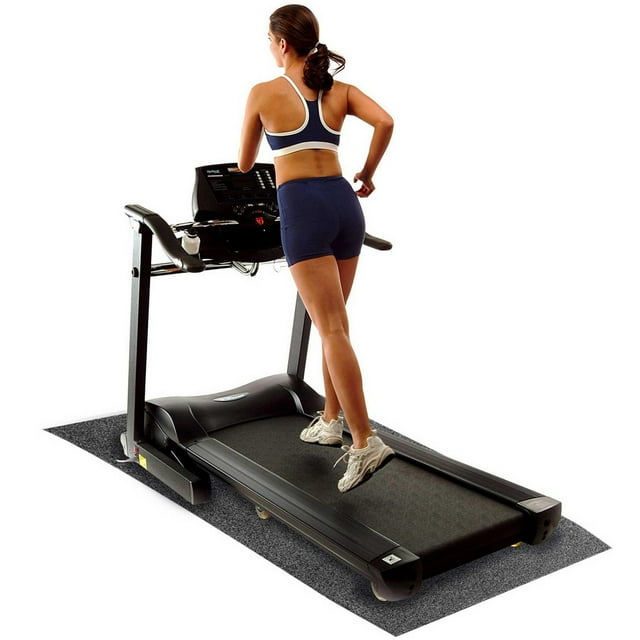IBF Iron Body Fitness Heavy-Duty Treadmill Floor Mat, Sponge Vinyl Equipment Mat, 78 x 36 inch, Black
