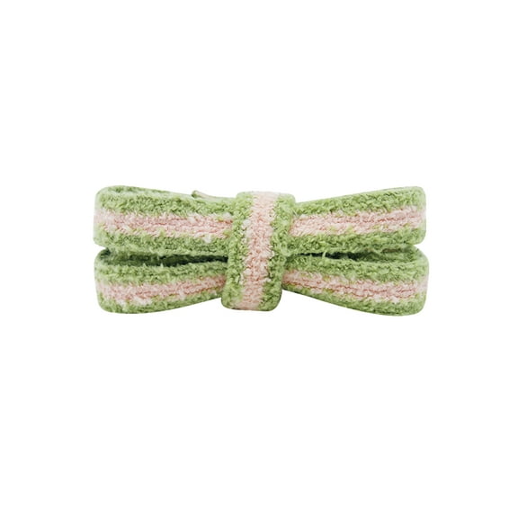 INSPIRE CHIC Flat Fuzzy Shoelaces Colored Shoe Laces Soft Wide Fluffy Shoestrings 2 Pairs Green Pink 140cm/55.12"