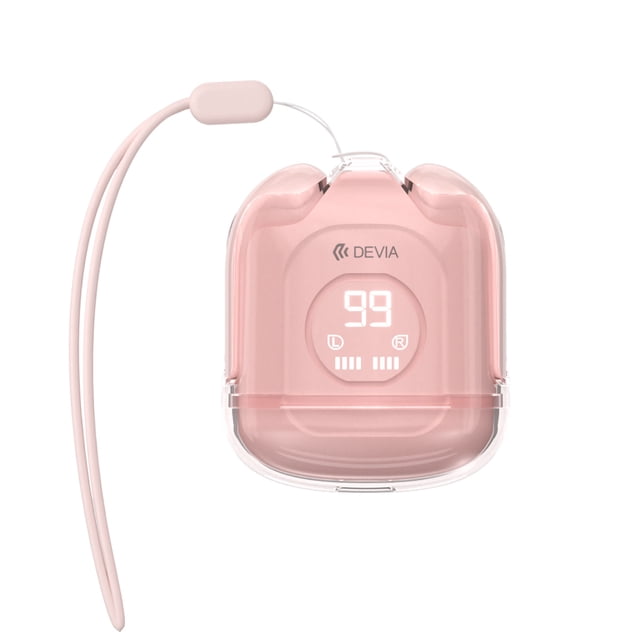 Auriculares Inalámbricos Devia TWS M6 Pink reducción de ruido Bluetooth 5.3