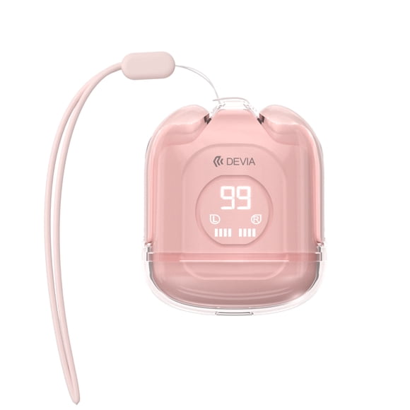 Auriculares Inalámbricos Devia TWS M6 Pink reducción de ruido Bluetooth 5.3
