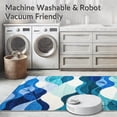 thumbnail image 5 of ODIKA 5'x7' Machine Washable Non-Slip Area Rug, Artistic Ocean Wave Leaf with Fluid Motifs High Traffic Rug, Blue, 260922, 5 of 7