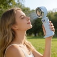 thumbnail image 4 of CQCYD Handheld Refrigeration Fan, Ice Charge Cooling Blower, High Speed Turbine Digital Display, Portable Mini Cooler with Base for Outdoor Travel and Daily Refresh, 4 of 7