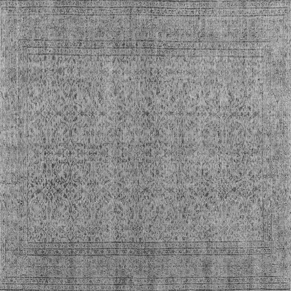 Ahgly Company Indoor Square Persian Gray Traditional Area Rugs, 7' Square