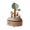 thumbnail image 2 of Caja de música de madera, juguete de decoración musical de madera, caja de música creativa, manualidades giratorias para Estilo B, 2 of 9