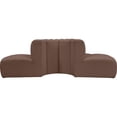 thumbnail image 6 of Meridian Furniture Arc Brown Vegan Leather Modular Sectional, 6 of 12