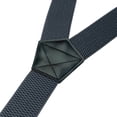 thumbnail image 4 of KAMBERFT Charcoal Grey Suspenders for Men, 1.5 inch Wide Adjustable Elastic Y-Back Braces with 3 Snap Loops, 4 of 5