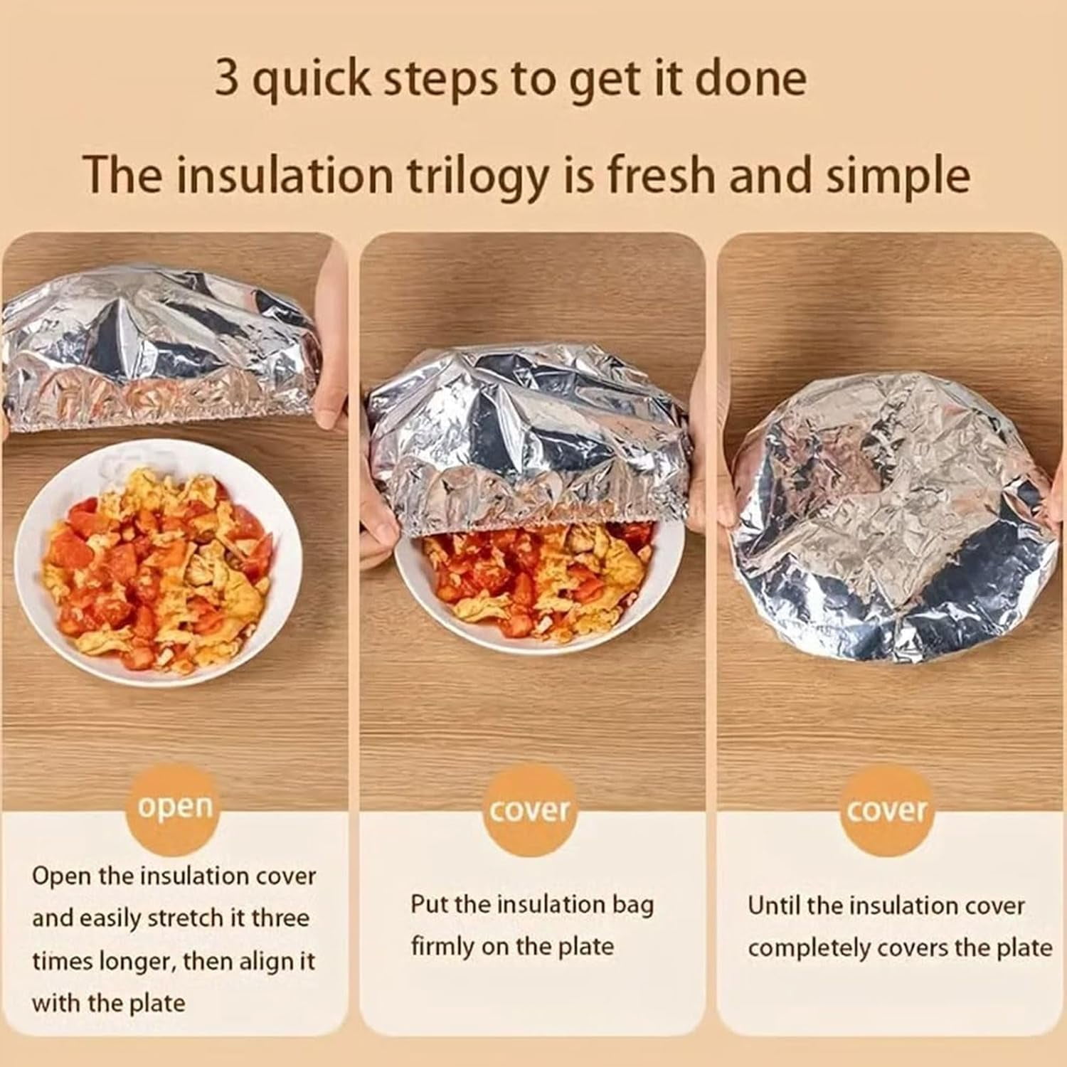 Reusable Aluminum Foil Covers, 30/50/60/120Pcs Pop-up Tin Foil Food Insulation Cover, Elastic Stretchable Heat Storage Shield Lids, Aluminum Foil Food Covers for Kitchen Plate