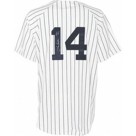MLB - Lou Piniella Autographed Jersey | Details: New York Yankees, White Pinstripe, Majestic, 1969 ROY Inscription