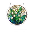thumbnail image 2 of Crysta Floral Lily of the Valley Puzzle Suncatcher, Faux Stained Glass Window Ornament, DIY Activity and Elegant Nature Home Decor Gift for Mom Friends Besties, 2 of 6