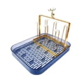 thumbnail image 2 of Estante para secar tazas, bandeja escurridora para tazas, organizador de mostrador, organizador de tazas, estante secador de botellas para restaurante Gris ahumado, 2 of 8