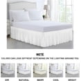 thumbnail image 2 of SGI bedding 11 inch Drop Wraparound Bed Skirt King Size - No Lifting Required, Adjustable Easy Fit Elastic Strap, Classic Gathered Styling Dust Ruffle, Fade Resistant -White, 2 of 7