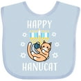 thumbnail image 3 of Inktastic Happy Hanucat with Menorah Boys or Girls Baby Bib, 3 of 4
