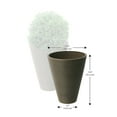 thumbnail image 2 of Algreen Valencia Planter, 2 Round Taper Ribbed Planters, 11.4-In. Diameter by 14-In., Chocolate, 2 Pack, 2 of 2