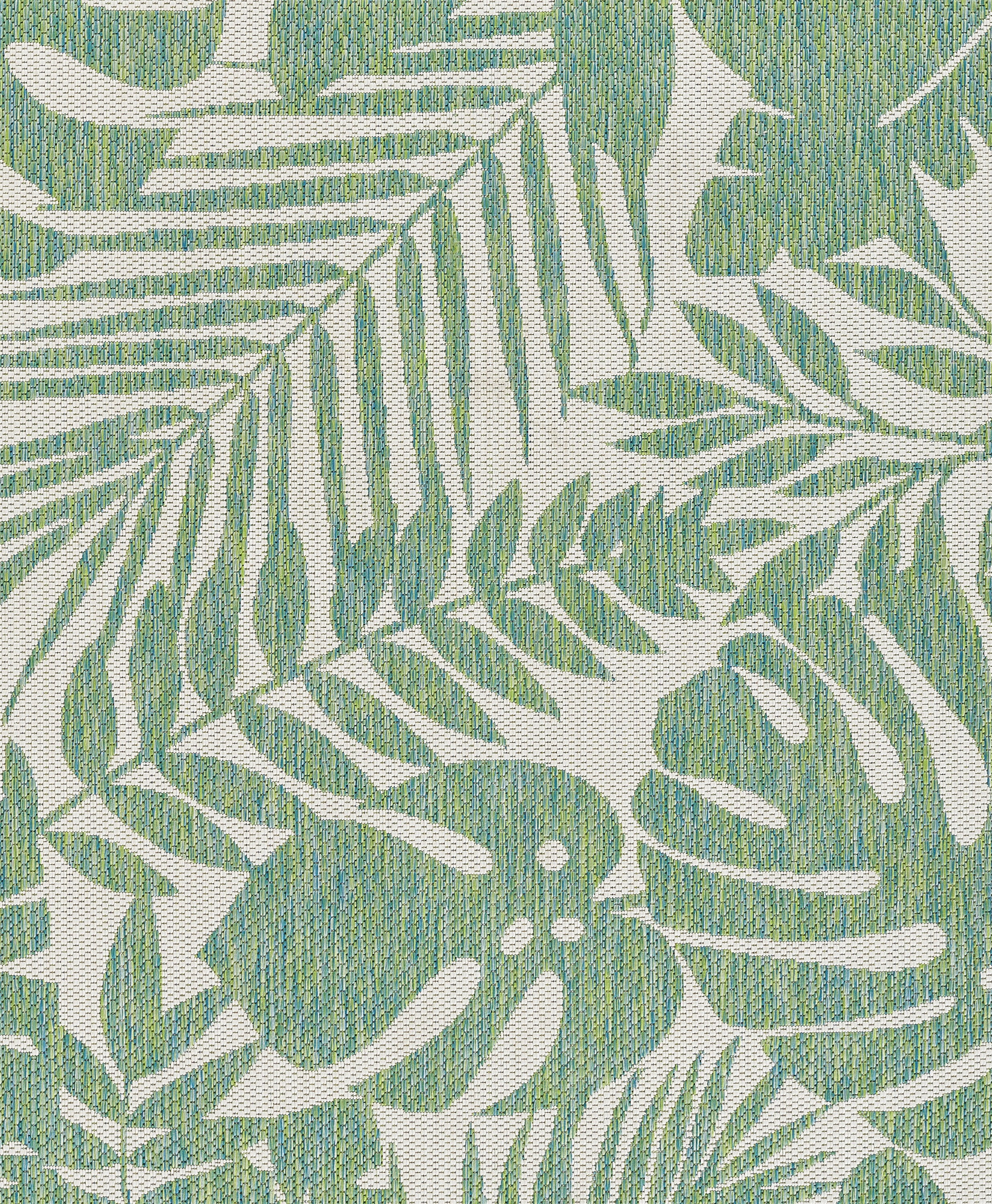 Novogratz by Momeni Villa Salerno Green Indoor Outdoor Rug 6'7" X 9'6"