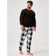 thumbnail image 5 of Men Buffalo Plaid Print Drawstring Waist Pajama Pants, 5 of 5