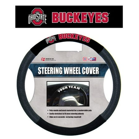 - NCAA Ohio State Buckeyes Poly-Suede Steering Wheel Cover