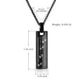 thumbnail image 2 of Cremation Jewelry Urn Necklace for Ashes, Pet Paw Print Memorial Pendant for Dog Cat Ashes Keepsake Locket for Men for Women(Black), 2 of 7