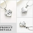 thumbnail image 3 of My Best Friend-Crystal Cremation Urn Necklace Heart Ashes Necklace Carved Locket Stainless Steel Waterproof Memorial Pendant with Filling Kit Always on My Mind For Dog / Cat / Pet, 3 of 7