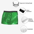 thumbnail image 3 of Salouo Shiny round green sequins Print Men's Boxer Briefs,Breathable Underwear Elastic Waistband Briefs for Men-Small, 3 of 5