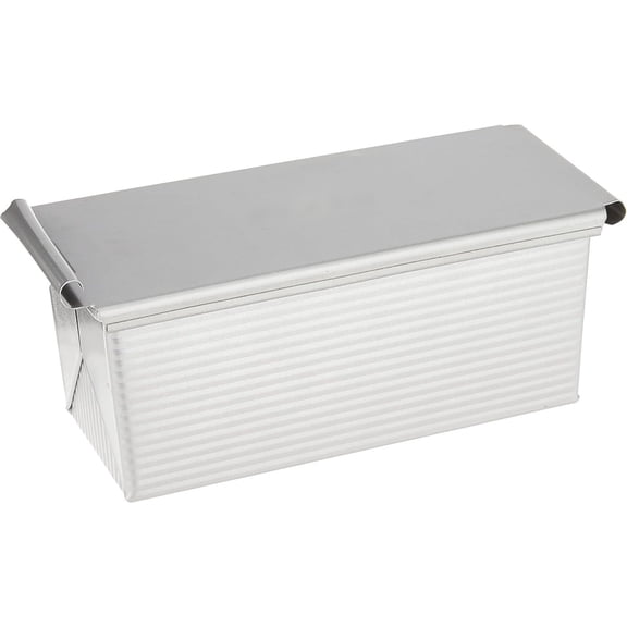 Bakeware Pullman Loaf Pan With Cover, 9 x 4 inch, Nonstick & Quick Release Coating, Aluminized Steel