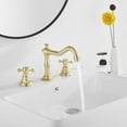 thumbnail image 6 of GGStudy GGStudy Brass Brushed Gold Widespread 8in Two-Handle Faucet, 6 of 9