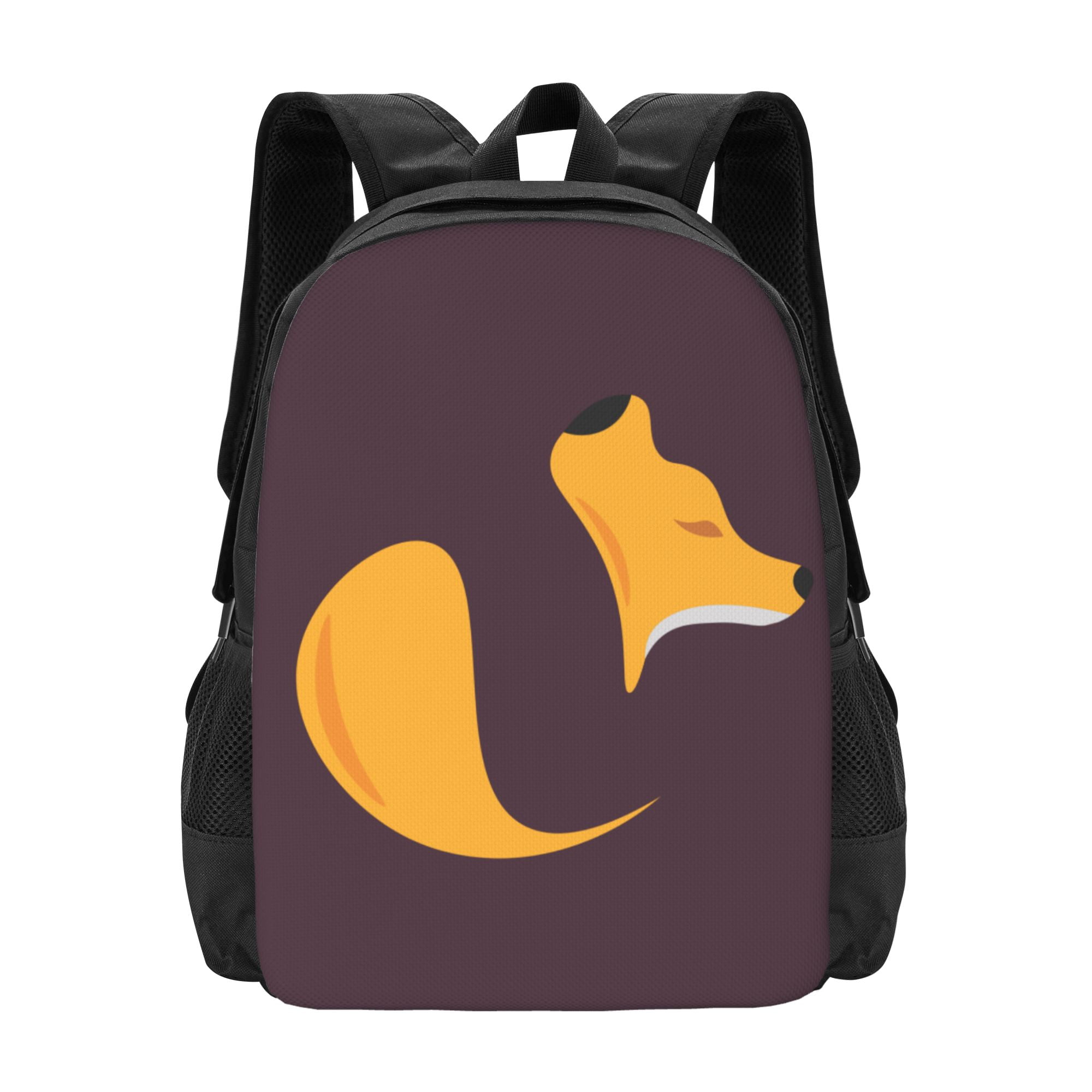 DouZhe Lightweight Backpack Animal Fox Logo Prints Travel Outdoor Hiking Bag School Bookbag Casual Daypack Backpacks for Women Men