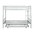 thumbnail image 4 of Full Xl Over Queen Metal Bunk Bed With Trundle, Silver - Streamlined Iron Craft For Bedroom Efficiency Trundle In Stylish Frame Furniture, 4 of 7