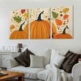 thumbnail image 2 of Shiartex Wall Art Canvas 3 Piece Set Thanksgiving Pumpkin for Living Room Wall Decor 12x16x3pcs, 2 of 4
