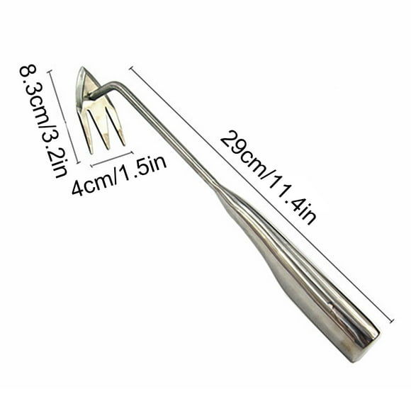 Btomtd Multifunctional Weeder Stainless Steel V-Shaped Weeding Tool Light Duty Hand Weeder For Garden Weeder Shovel Tools With Non-Slip Handle, B