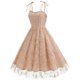thumbnail image 3 of WILLBEST Vestidos de Algodon Vestido de Verano Vintage para Mujer, Tirantes de Verano, Bordado de Hojas, Malla, Corte A Mediana​​, 3 of 3