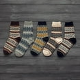 thumbnail image 5 of Winter Thick Warm Stripe Wool Socks Casual Sock Business Socks, 5 of 11